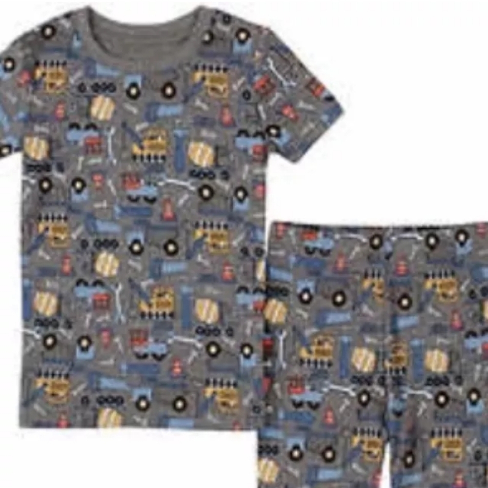New! Kids Headquarters Kids' boys 4-Piece Cotton PJ Set Construction size 6 NWT! - Picture 6 of 9